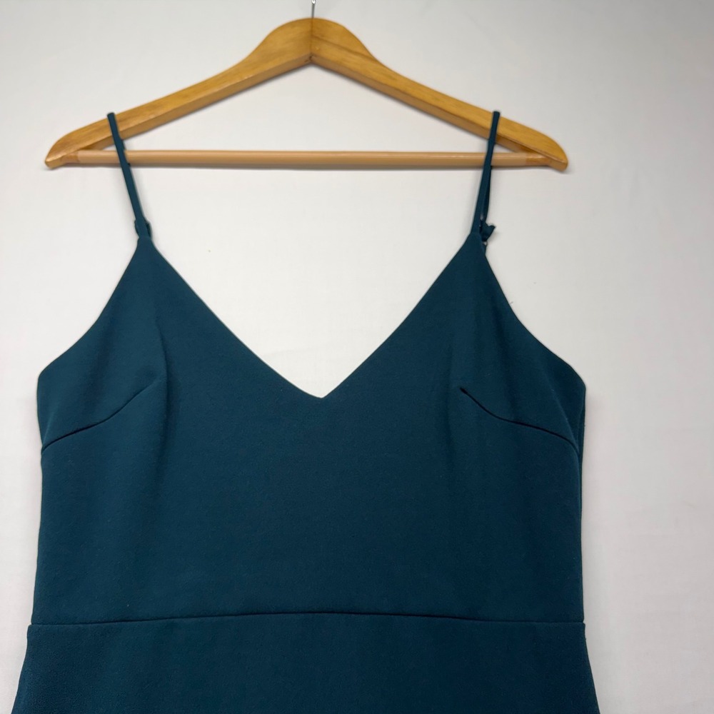 Lulus Teal Satin Maxi Dress Slip Bias Cut Mermaid Formal Wedding Guest M Prom - Picture 6 of 11